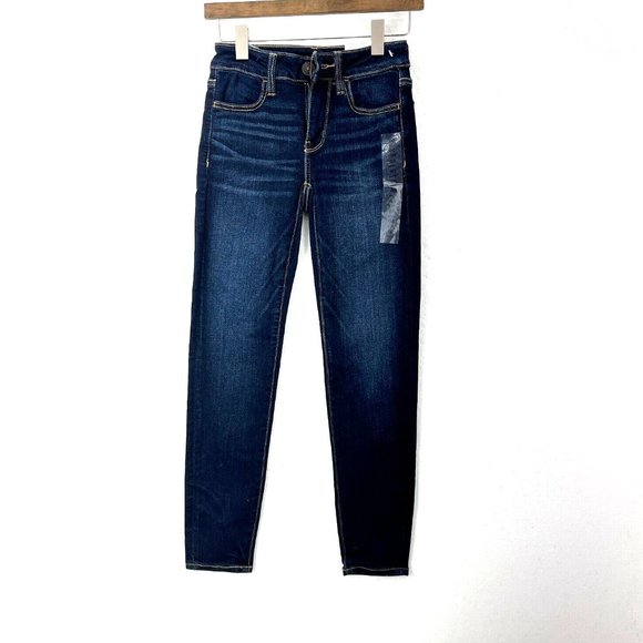 American Eagle Blue Dark Wash Jegging Size 00 NWTG - Picture 1 of 5